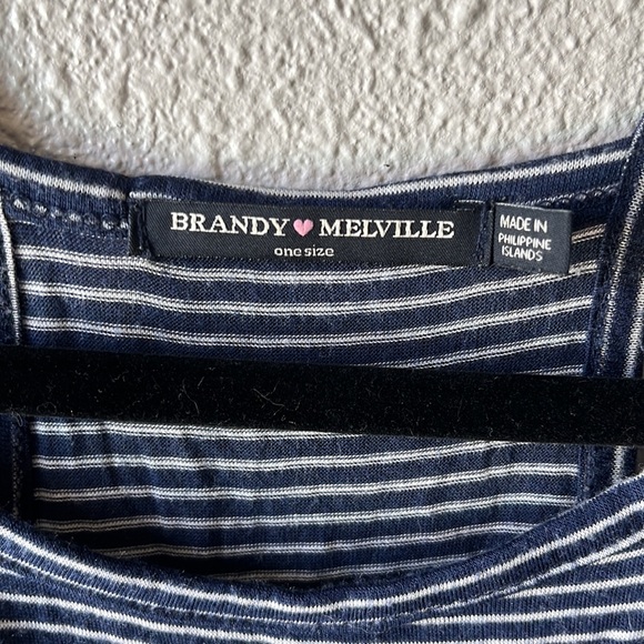 Brandy Melville Striped Tank Top blue - Picture 2 of 3
